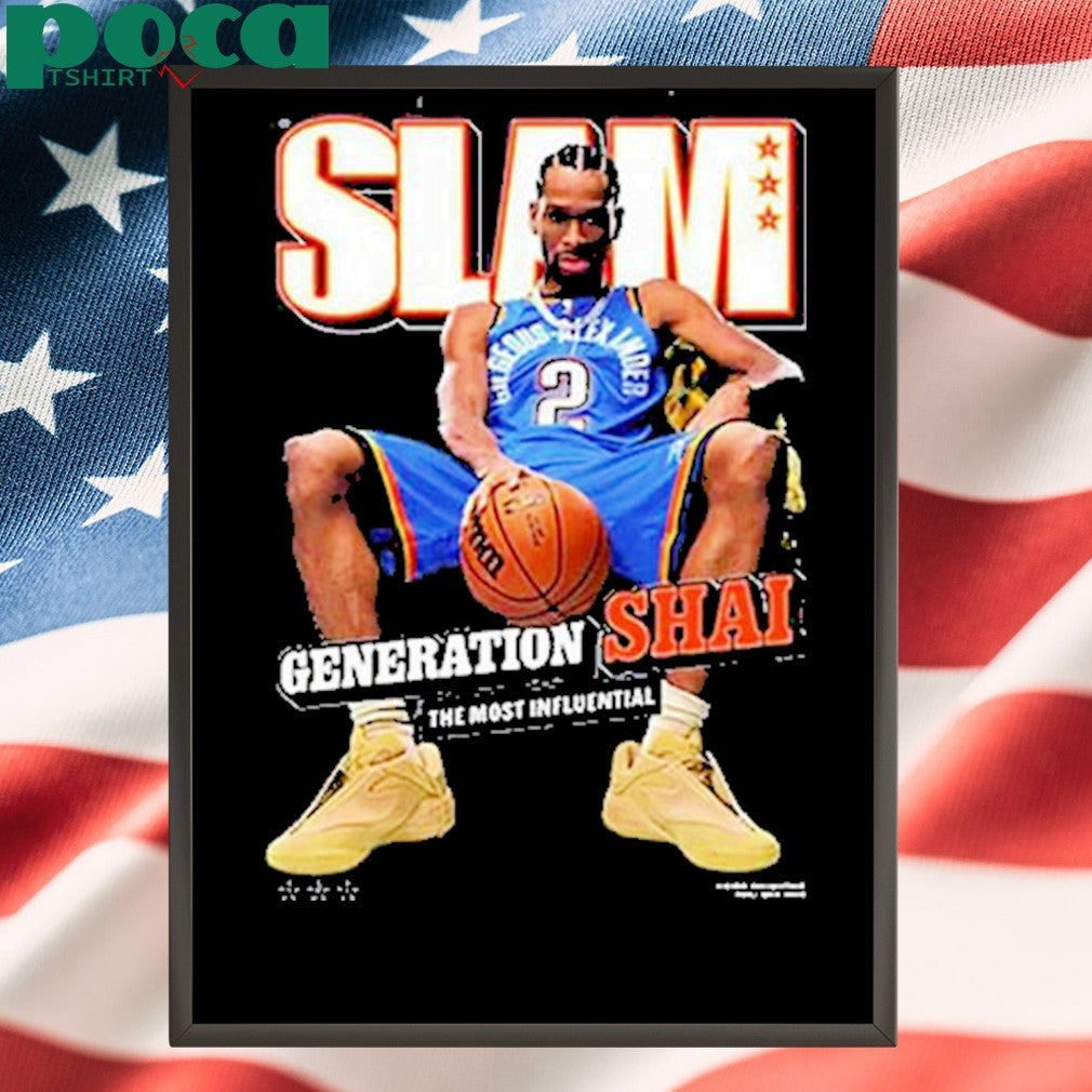 Shai Gilgeous Alexander Oklahoma City Thunder Slam February March 2025 Shirt