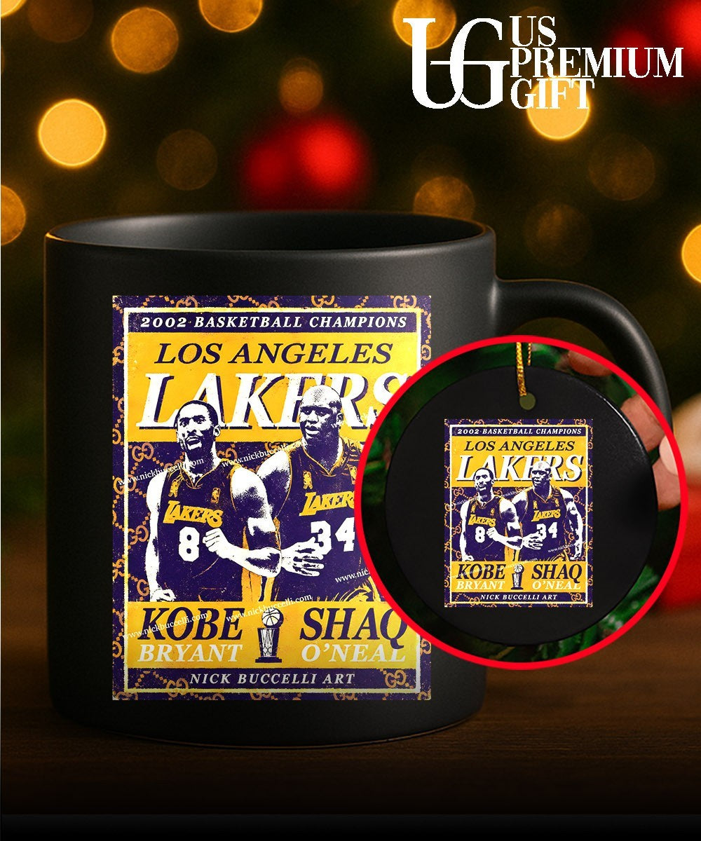 Shaquille O’Neal and Kobe Bryant Los Angeles Lakers 2002 NBA Champions shirt