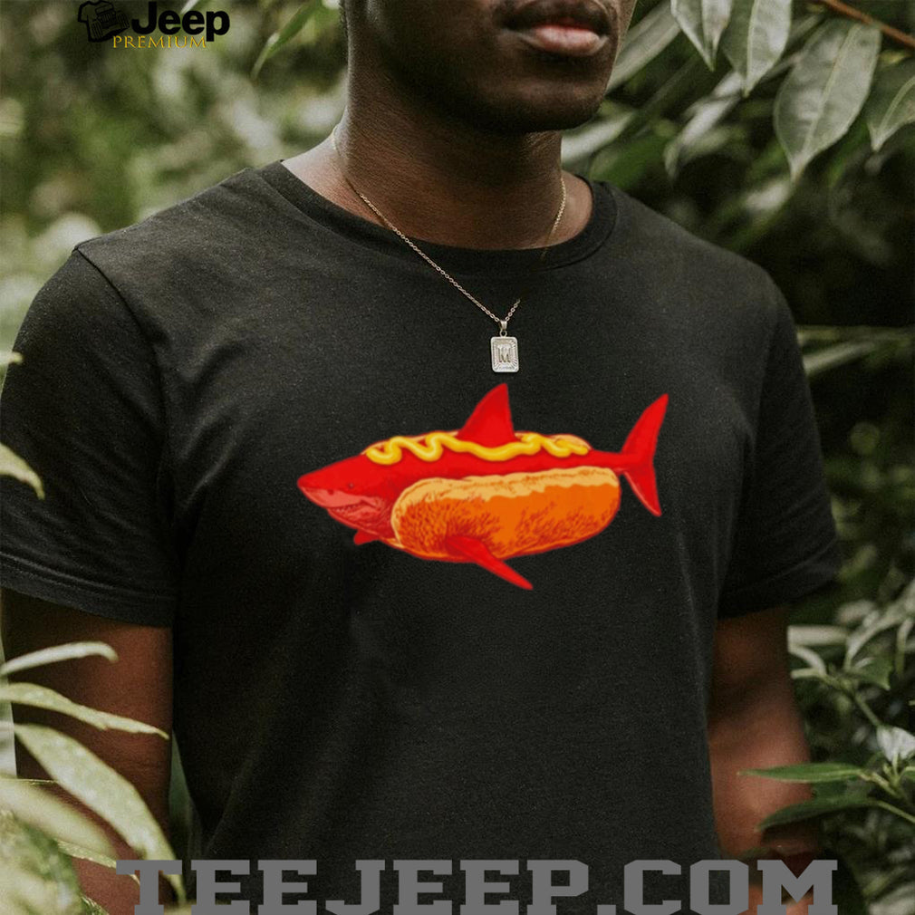 Shark Hot Dog Funny Mashup shirt