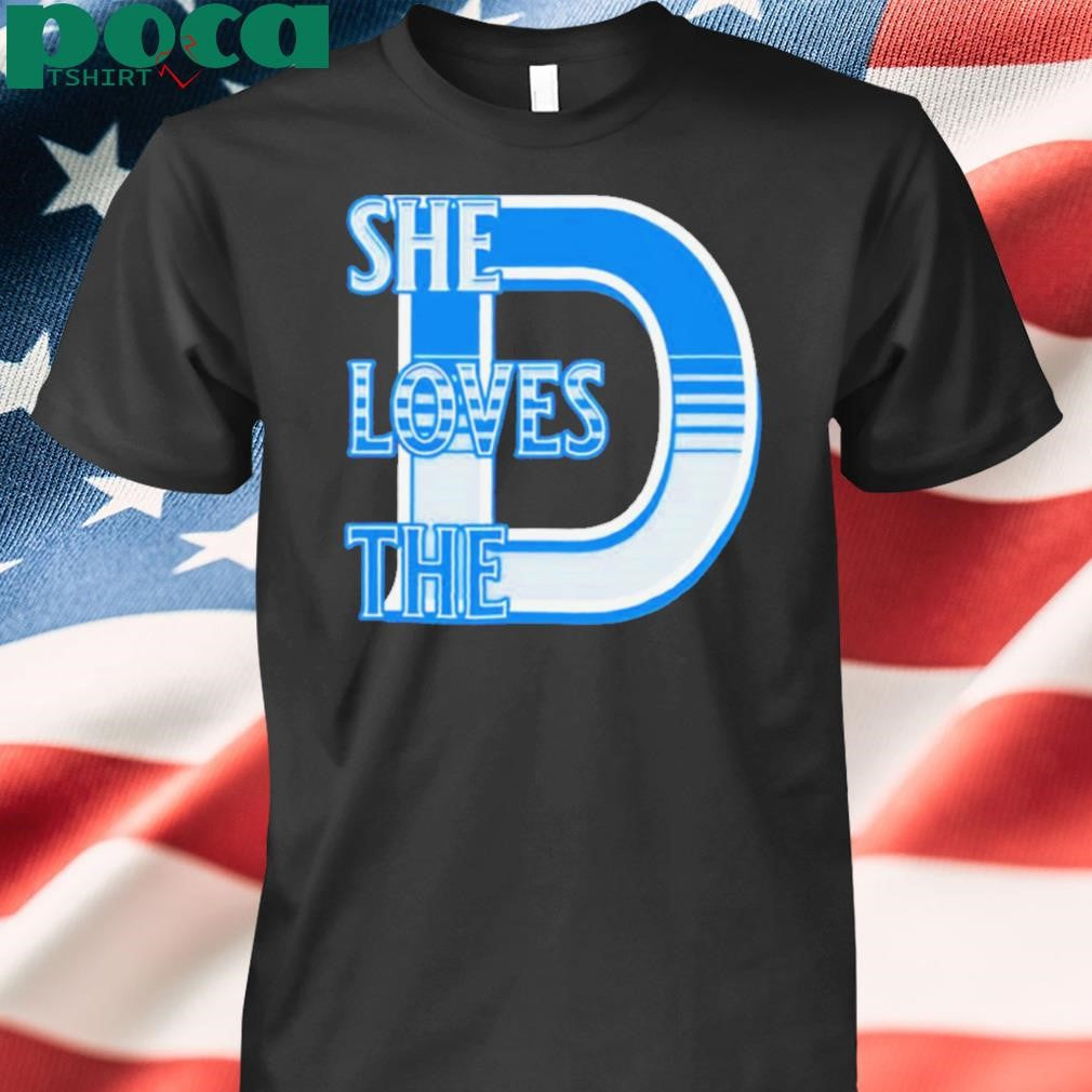 She loves the D Detroit Lions shirt