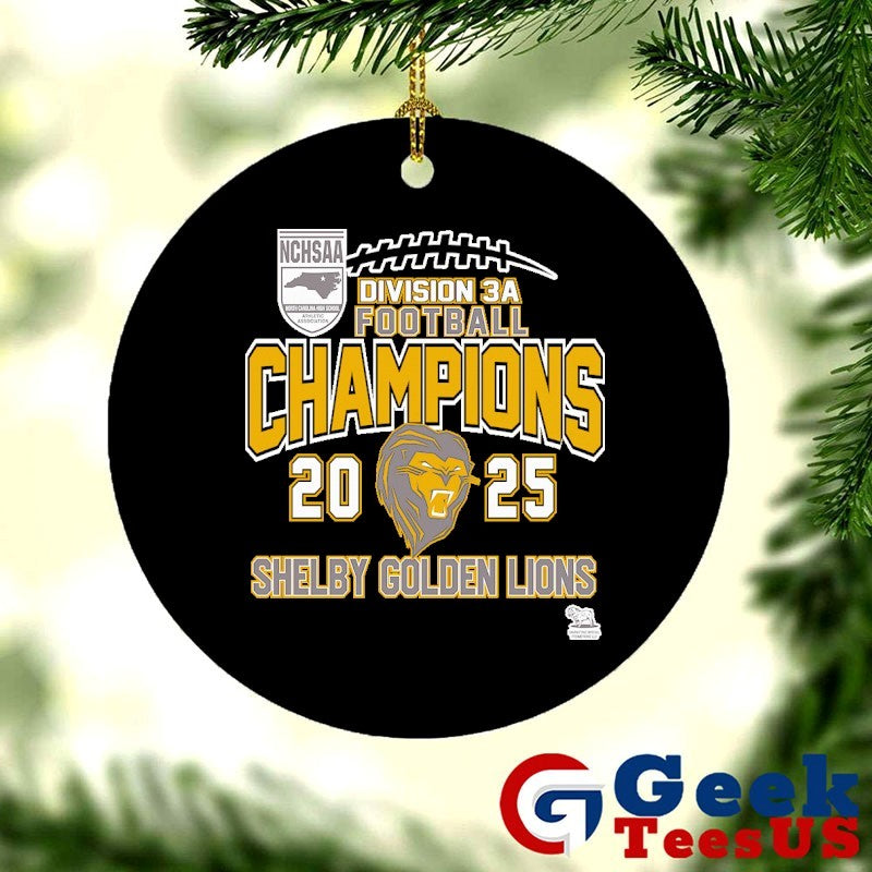 Shelby Golden Lions NCHSAA Division 3A Football Champions 2025 T-shirt