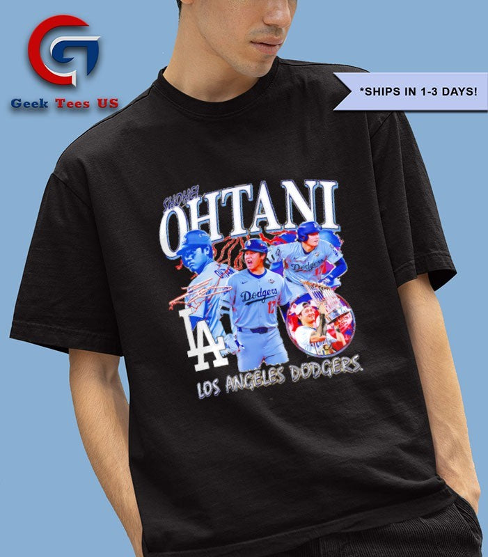 Shohei Ohtani player Los Angeles Dodgers MLB signature shirt