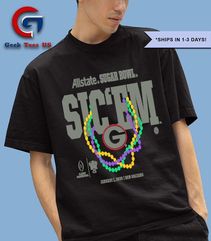 Sic’ Em Georgia Bulldogs Allstate Sugar Bowl 2026 T-shirt