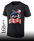 Simply Wild Whale Stars and Stripes Soccer shirt