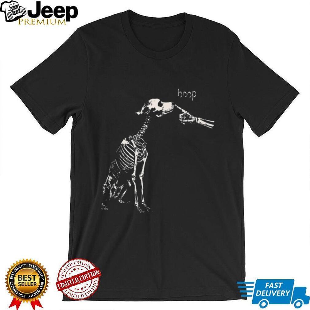 Skeleton Dog Hoop Finger Touch Spooky Shirt