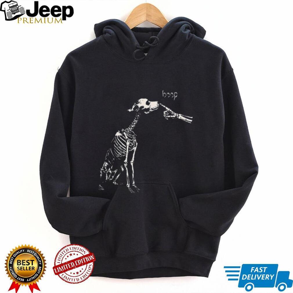Skeleton Dog Hoop Finger Touch Spooky Shirt