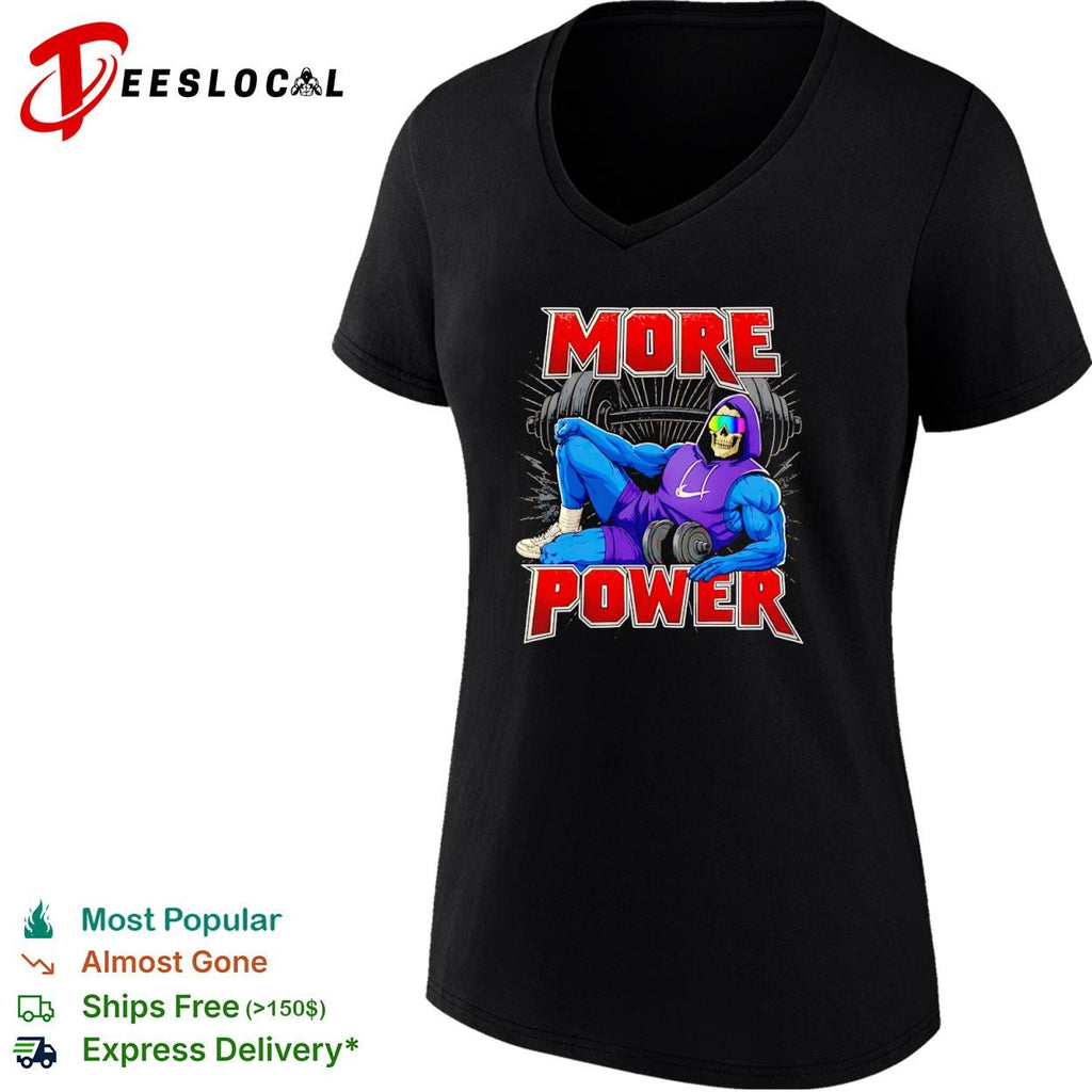 Skeletor as a gym rat more power shirt