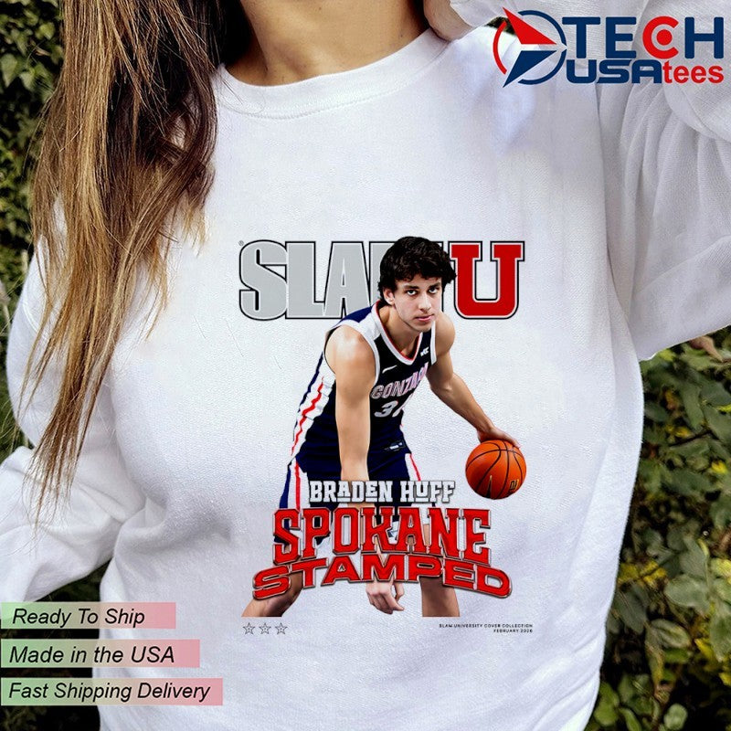 Slam Gonzaga Bulldogs Braden Huff Spokane Stamped shirt