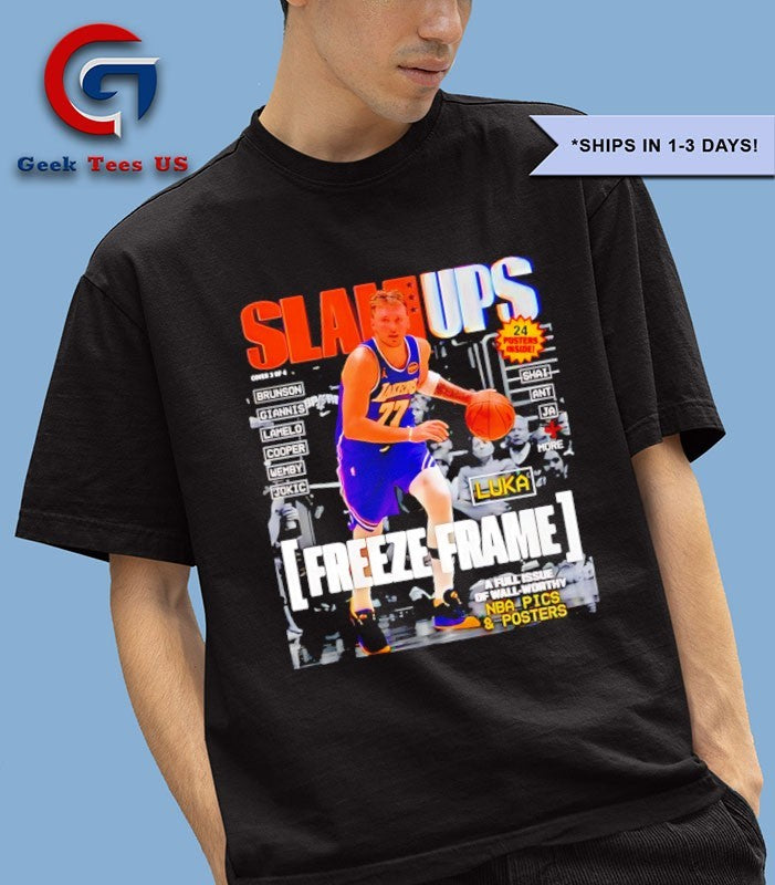 Slamups Luka Doncic LA Lakers Magazine graphic T-shirt