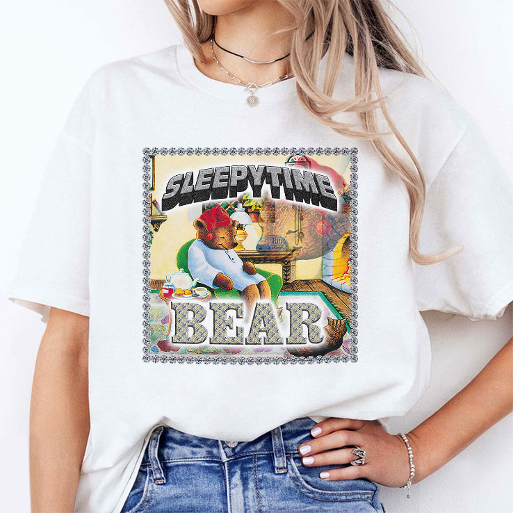 Sleepytime Tea Bear Funny T Shirt