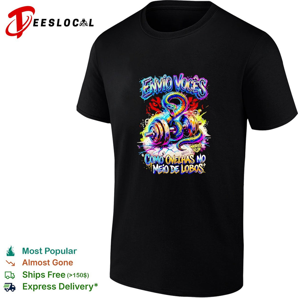 Snake Envio Vocês Como Ovelhas no Meio de Lobos Mateus 10 16 graffiti style shirt