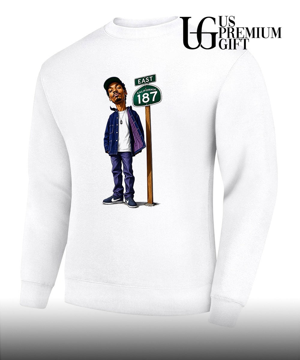 Snoop Dogg California 187 East Street Sign caricature shirt
