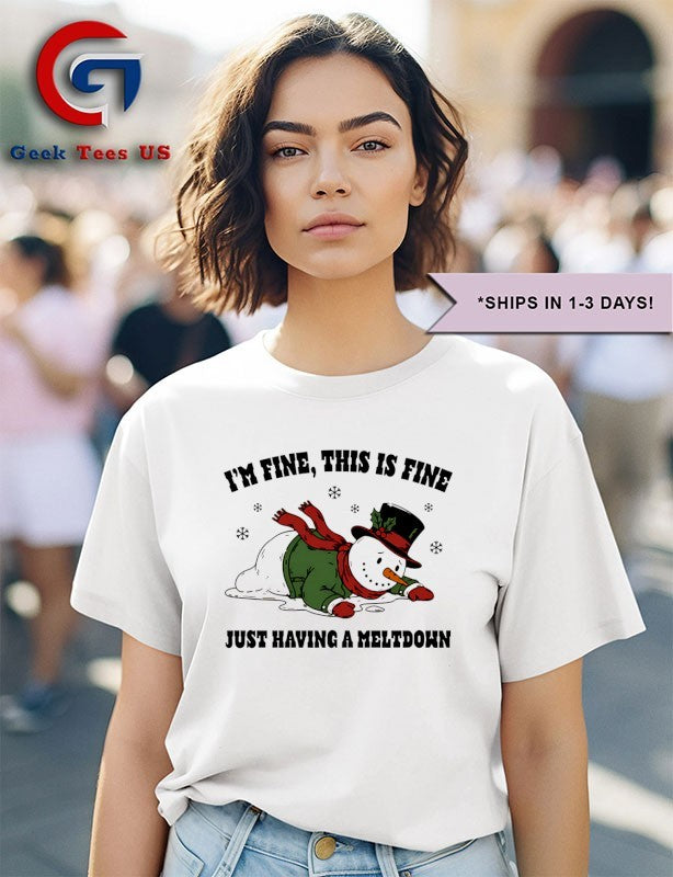 Snowman just having a meltdown shirt