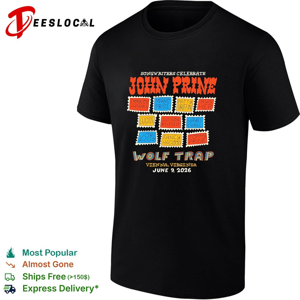 Songwriters celebrate John Prine wolf trap Vienna Virginia shirt