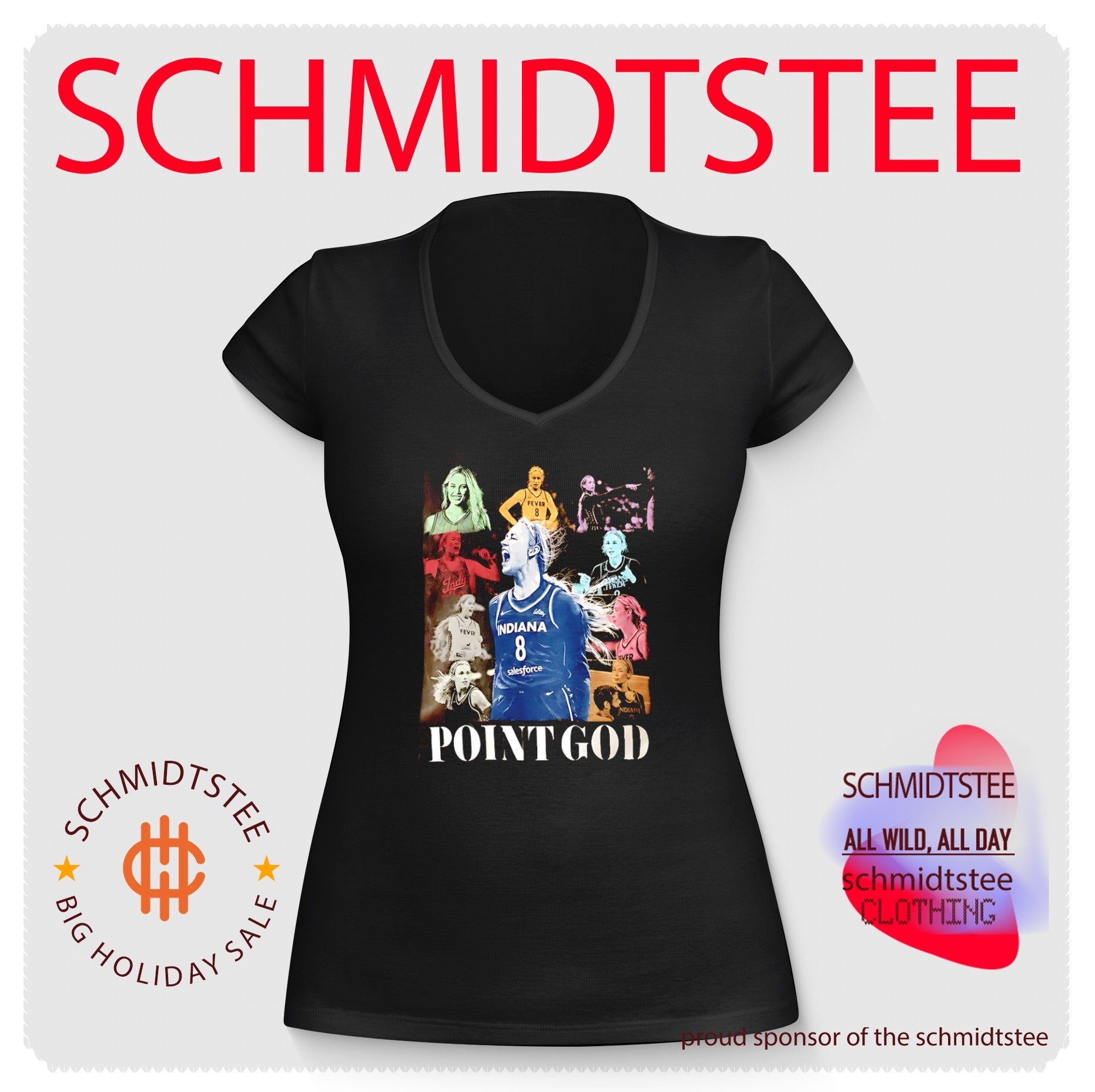 Sophie Cunningham Indiana Fever no 8 Point God WNBA shirt