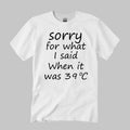 Sorry For What I Said When It Was 39 Degrees Celsius Shirt