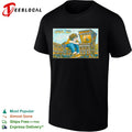 Spafford mascot sitting on amp poster shirt