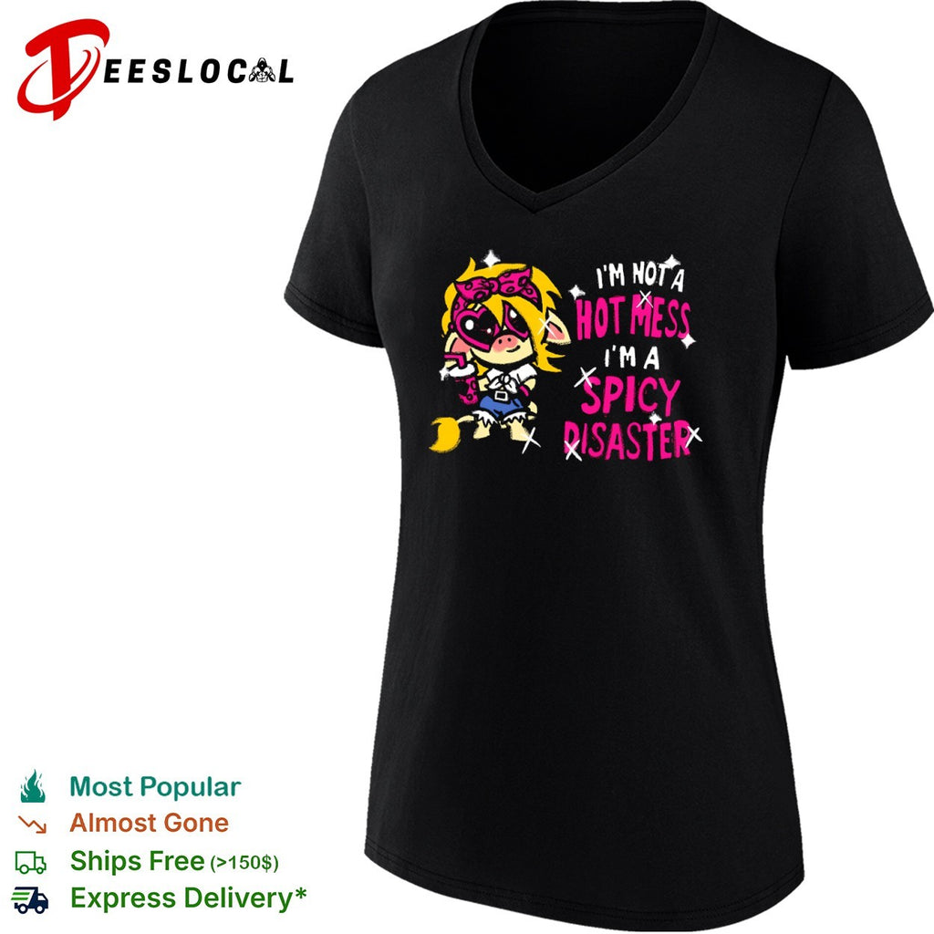 Spicy Disaster I am not a hot mess chibi cow shirt