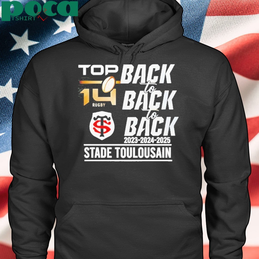 Stade Toulousain Top 14 Rugby Back to Back to Back 2025 Shirt