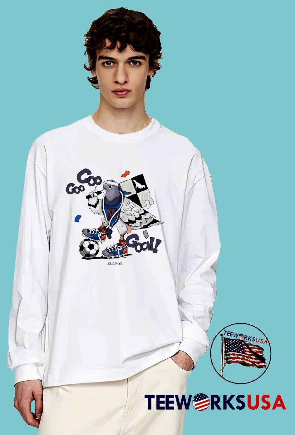 Staple Pigeon Soccer Player Goo Goo Goal NY T-Shirt
