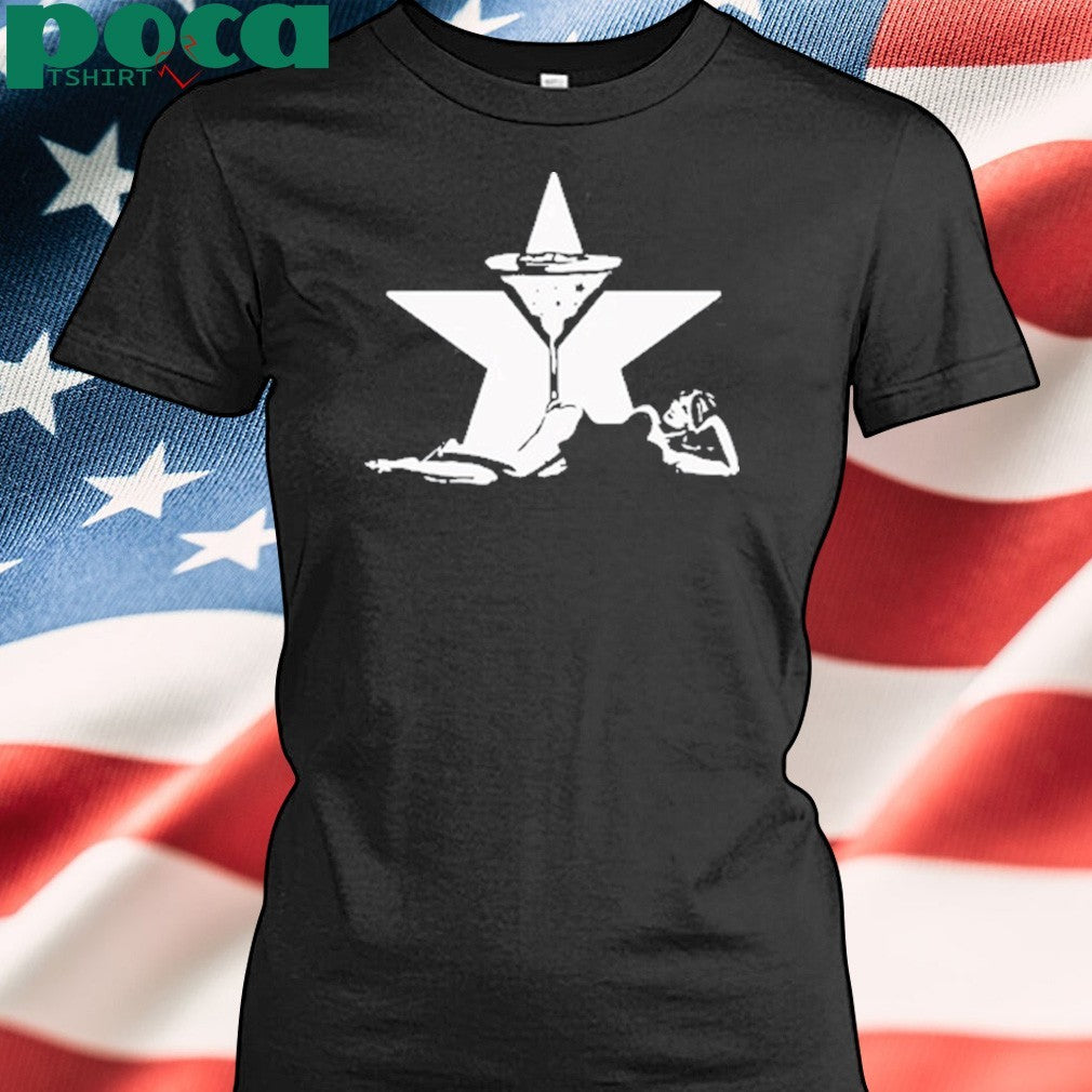 Star martini racer tank t-shirt