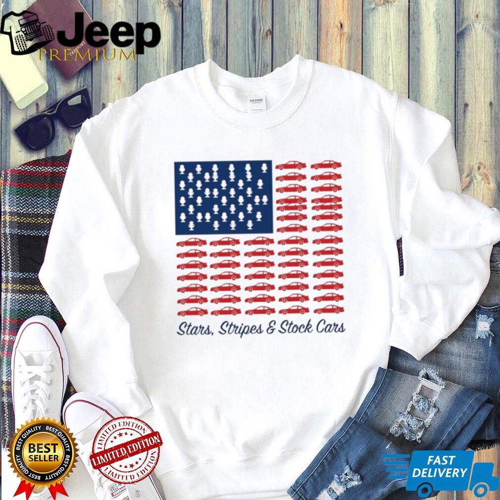 Stars Stripes And Stock Cars American Flag Racing T Shirt