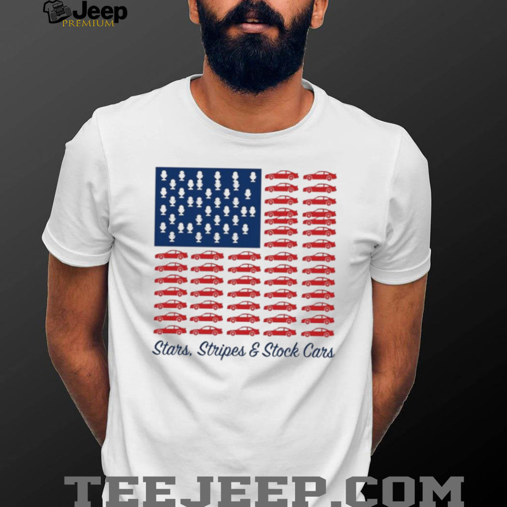 Stars Stripes And Stock Cars American Flag Racing T Shirt