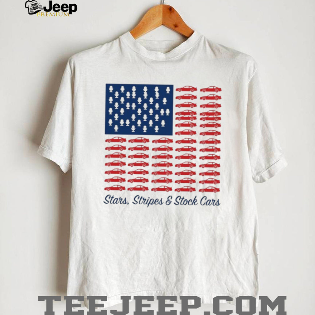 Stars Stripes And Stock Cars American Flag Racing T Shirt