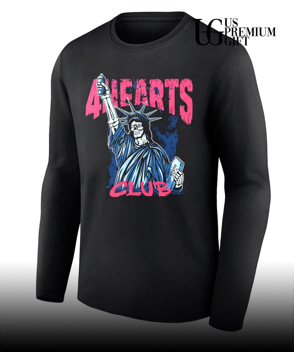 Statue of Liberty Skeleton 4hearts Club shirt