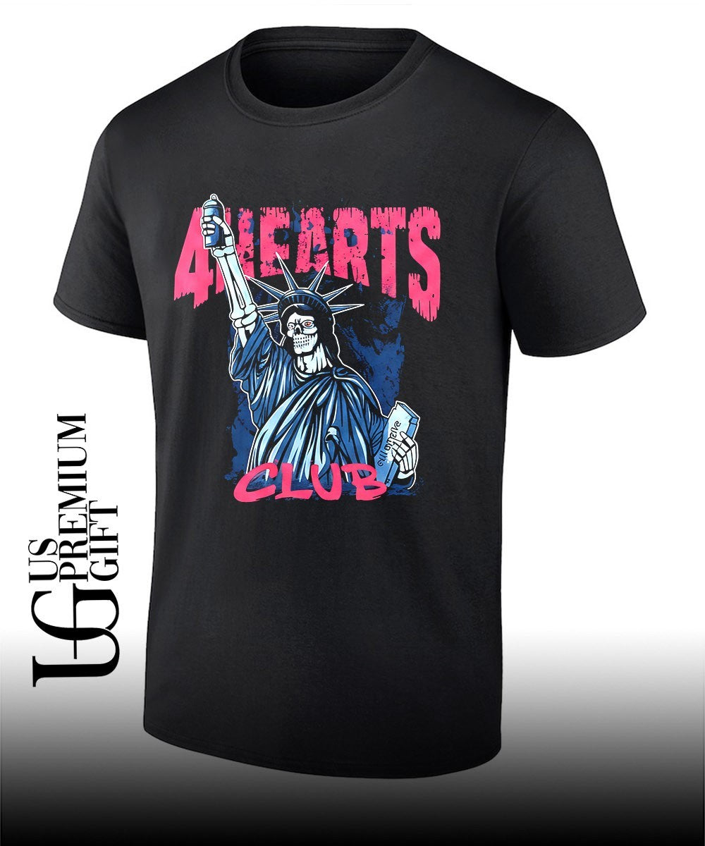 Statue of Liberty Skeleton 4hearts Club shirt