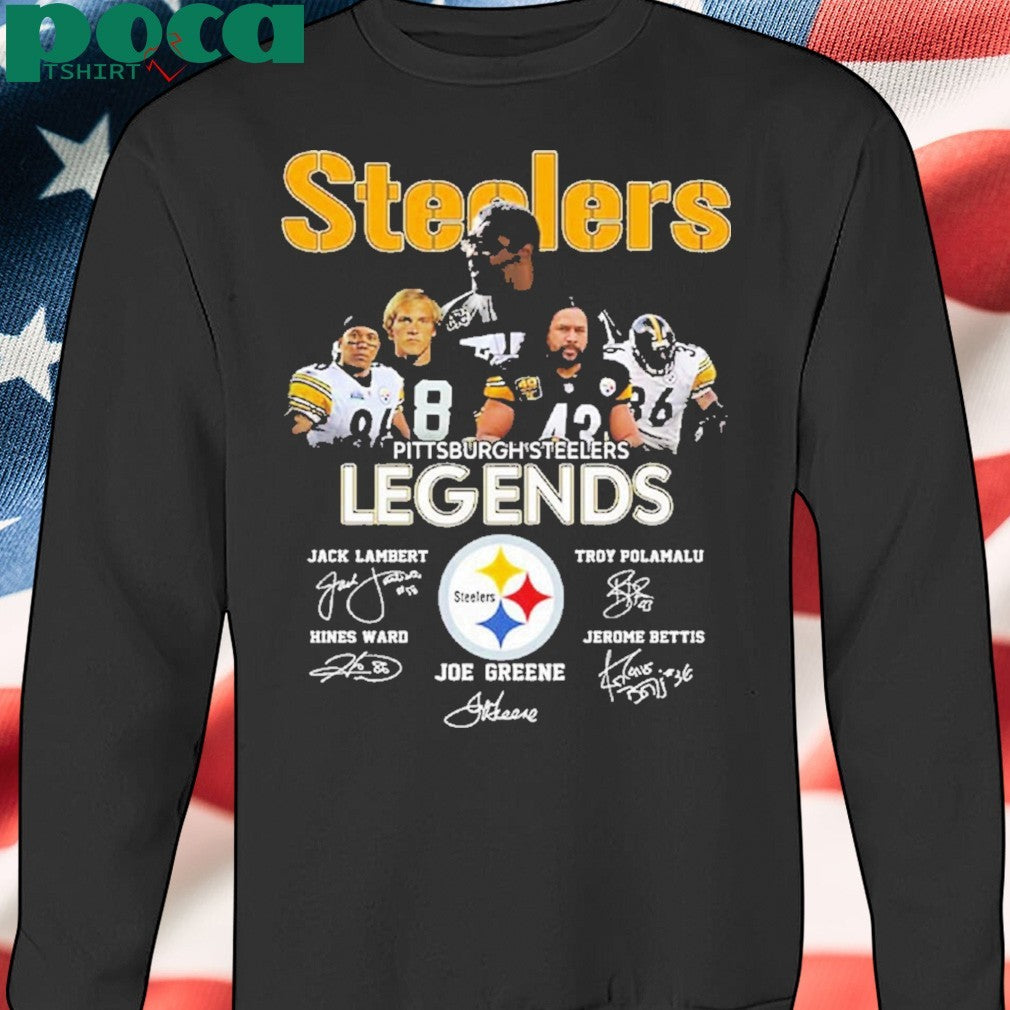 Steellers Legends Jack Lambert Troy Polamalu Joe Greene Shirt