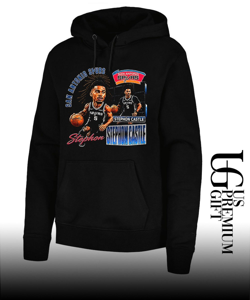 Stephon Castle San Antonio Spurs NBA Basketball Player caricature shirt