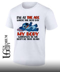 Stich I’m at the age where the next day my body whispers to me don’t do that again shirt