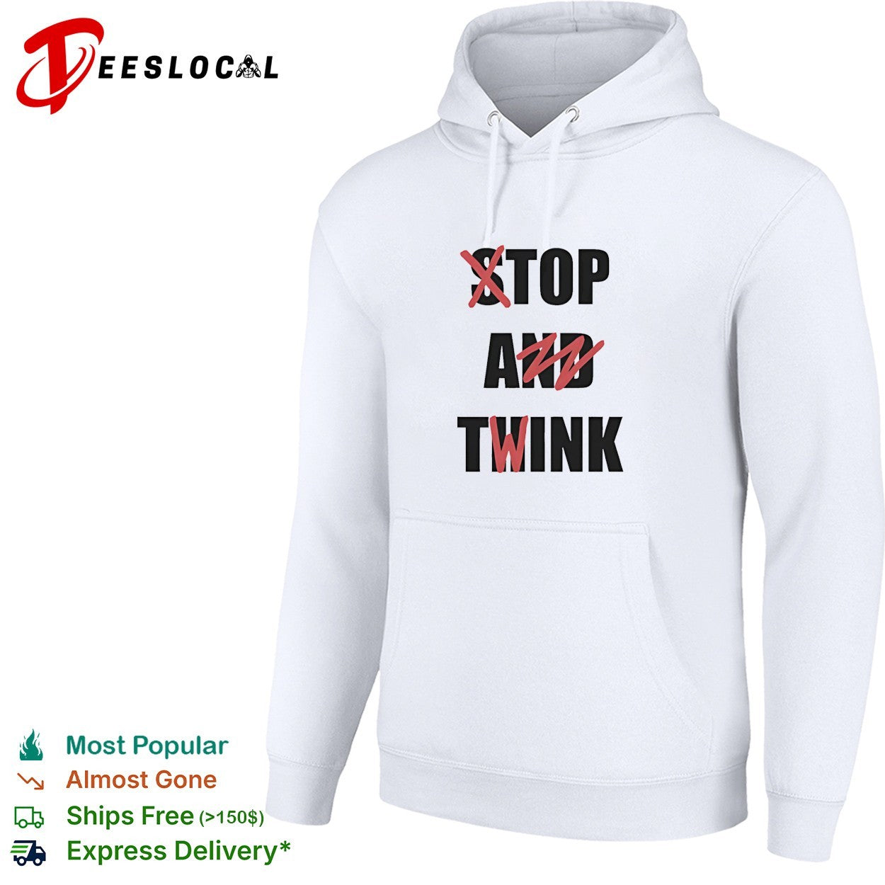 Stop and think top a twink funny shirt