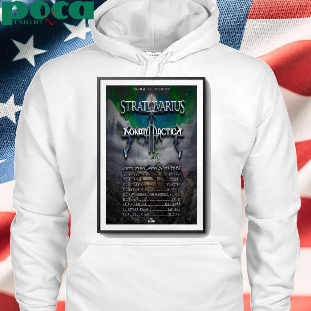 Stratovarius Poster Nordic Power Metal Titans Tour 2025 shirt