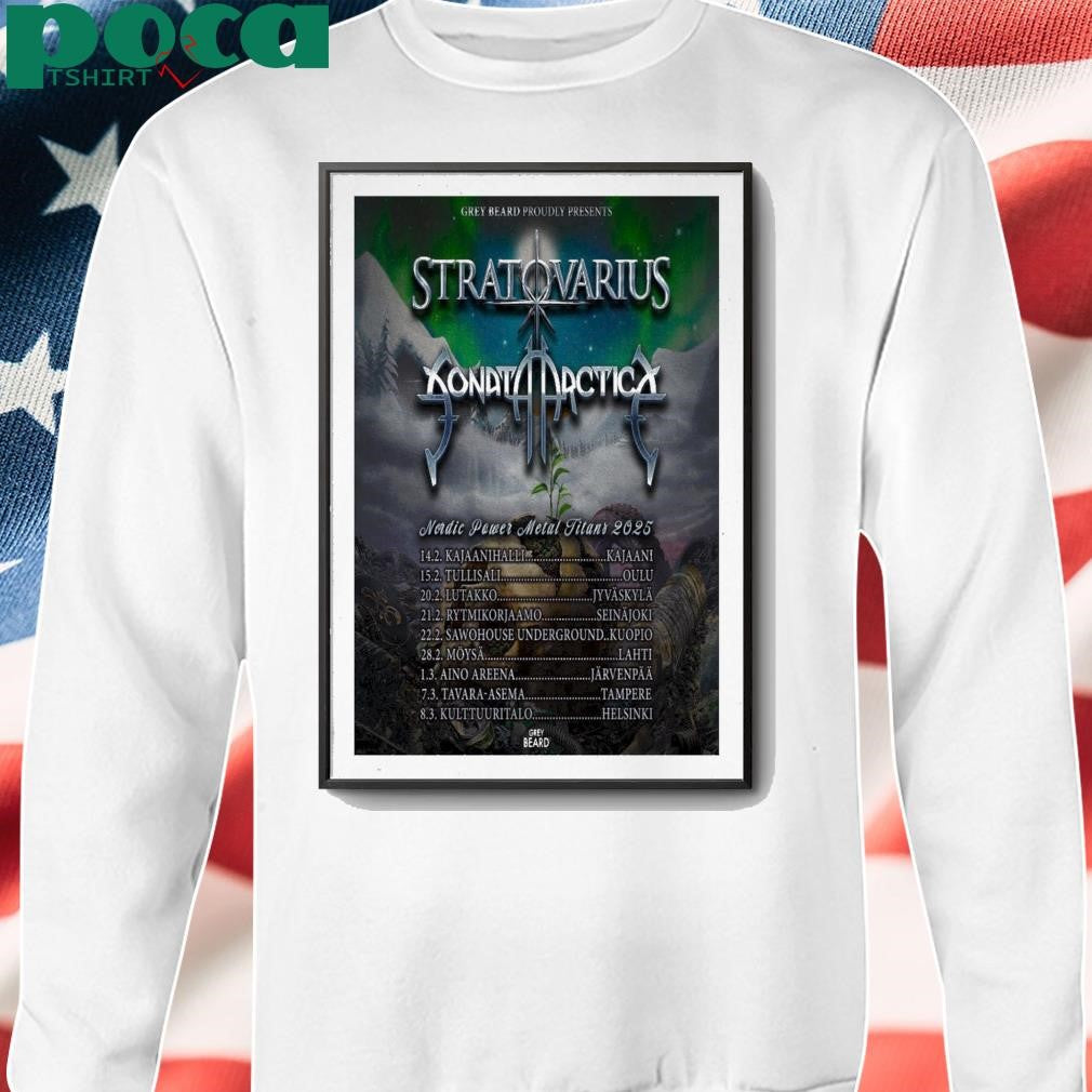 Stratovarius Poster Nordic Power Metal Titans Tour 2025 shirt