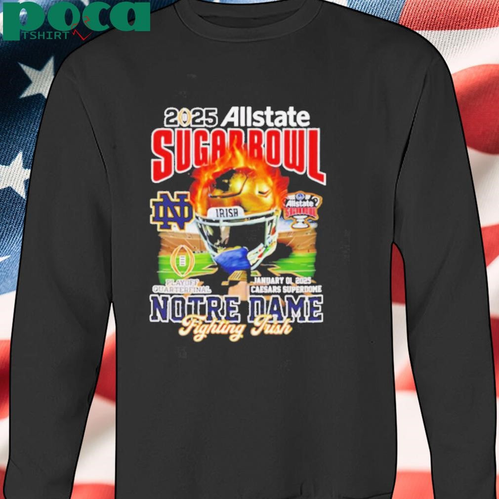 Sugar Bowl 2025 Notre Dame Fighting Irish helmet shirt