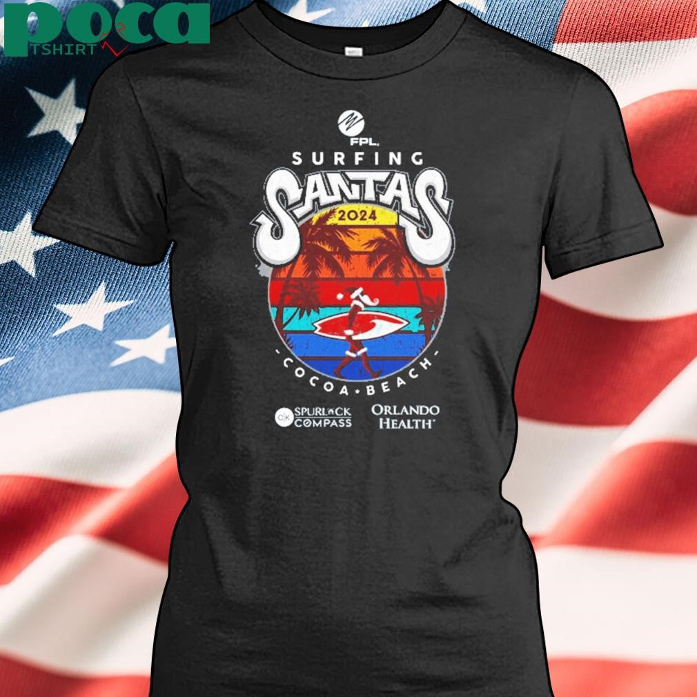 Surfing Santas Cocoa Beach 2024 New T-Shirt