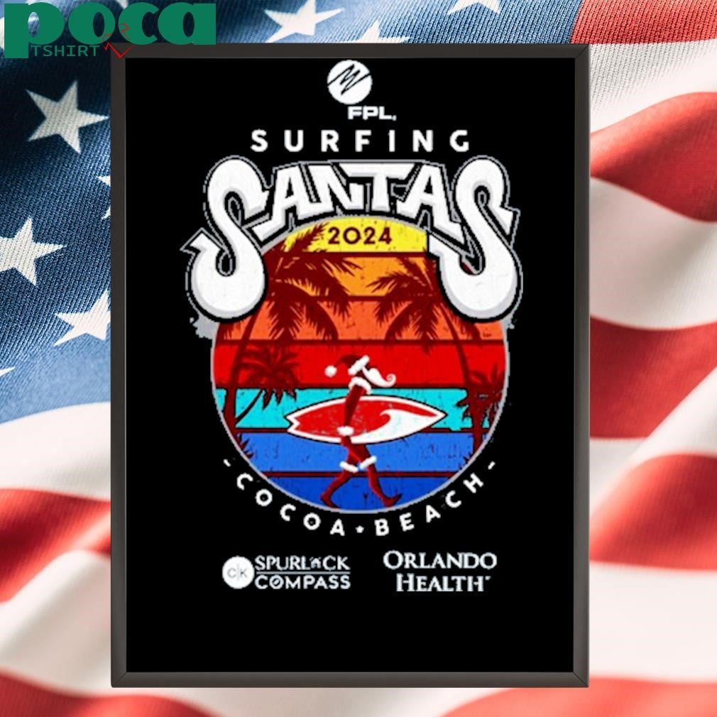 Surfing Santas Cocoa Beach 2024 New T-Shirt
