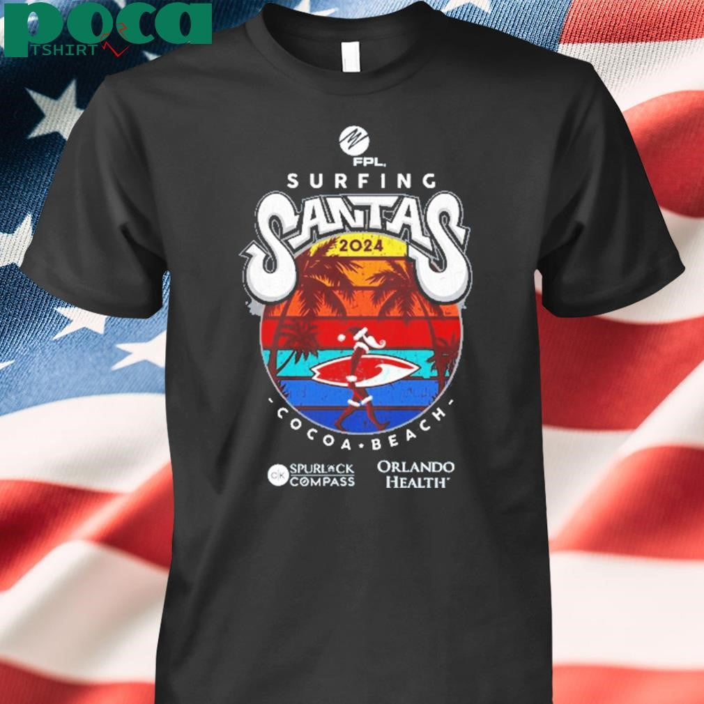 Surfing Santas Cocoa Beach 2024 New T-Shirt