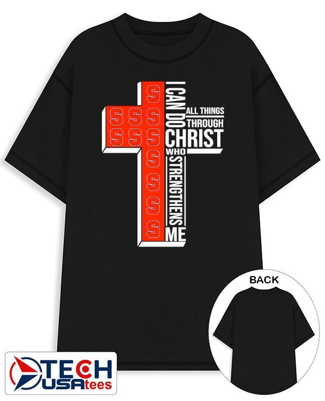 Syracuse Orange Women’s Basketball cross I can do all things through christ who strengthens me shirt