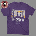 TCU Horned Frogs 2026 NCAA Women’s Basketball Tournament March Madness Sweet 16 Court Shot T-Shirt