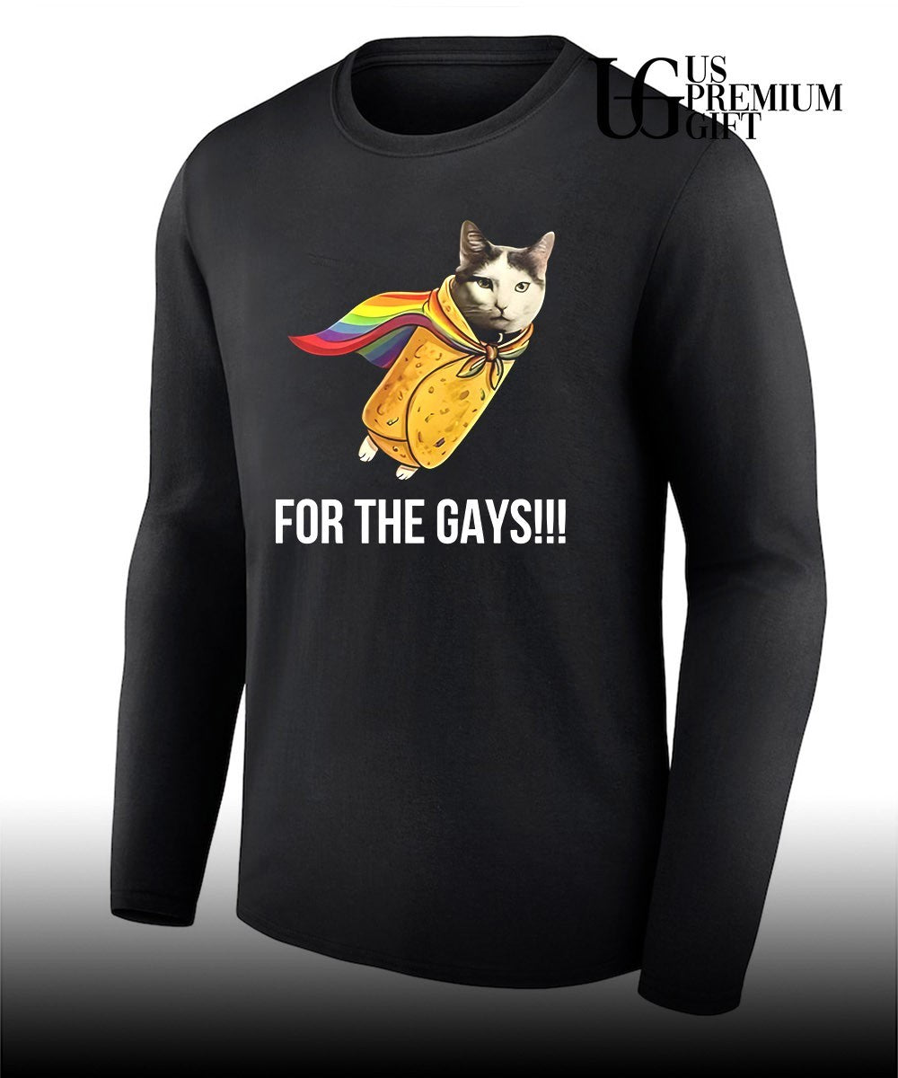 Taco Cat Pride Flag For The Gays shirt