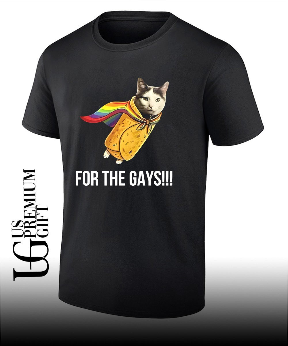 Taco Cat Pride Flag For The Gays shirt