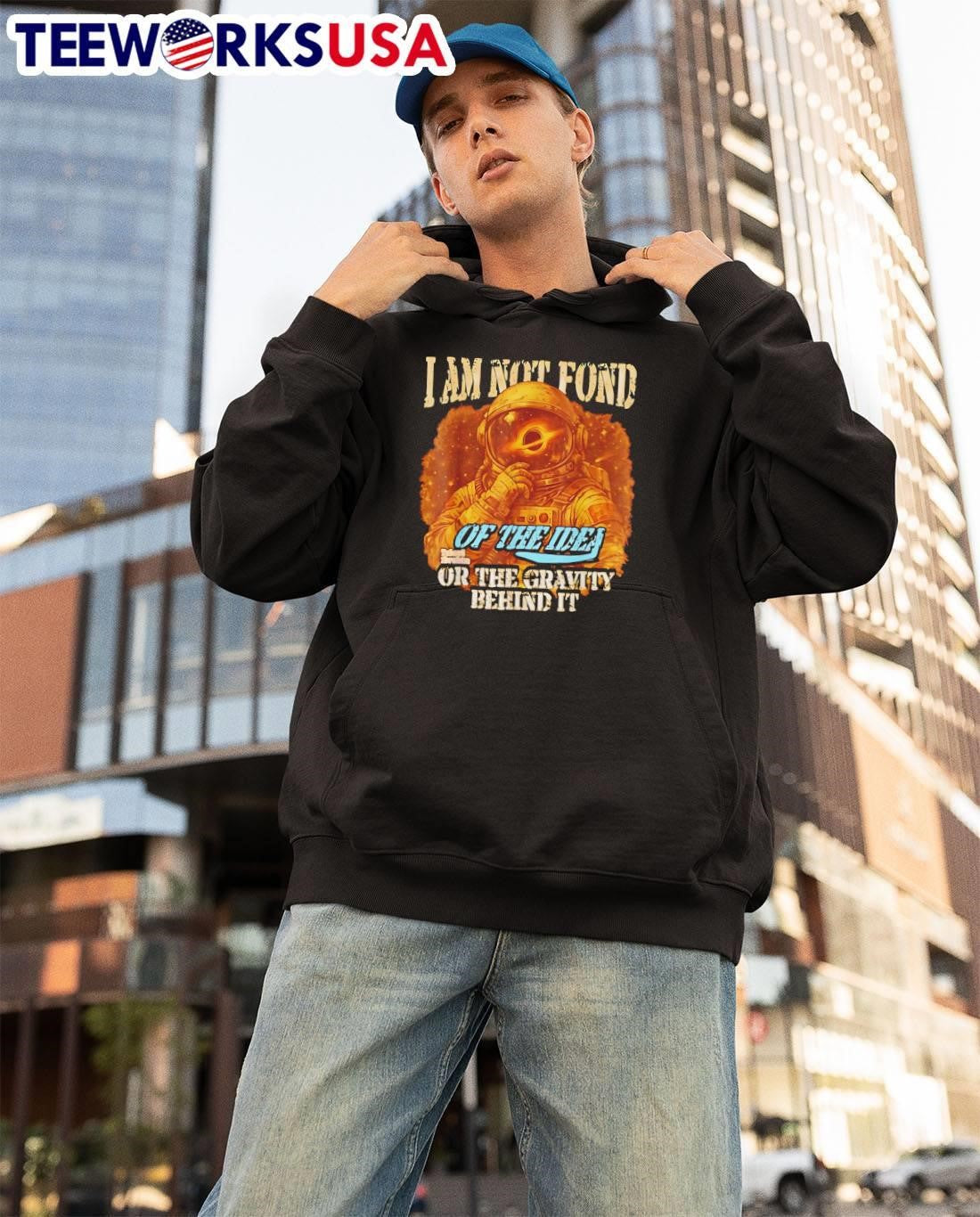 Talent Ibrahim Astronaut Pondering Black Hole I Am Not Fond of the Idea or the Gravity Behind It shirt