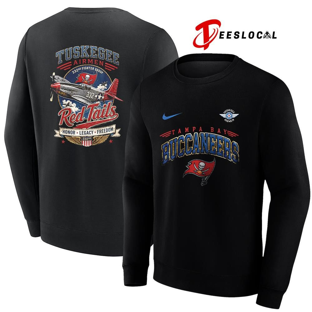 Tampa Bay Buccaneers Tuskegee Airmen Red Tails honor legacy freedom shirt