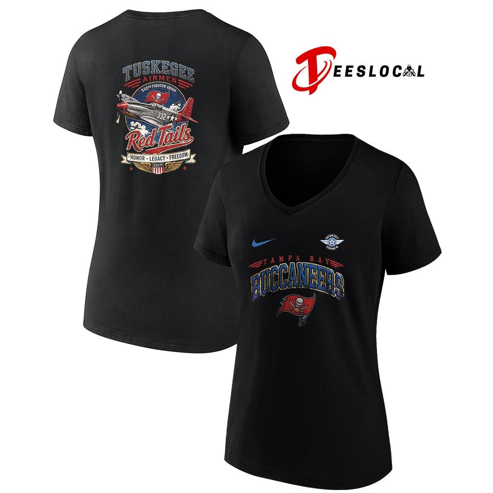 Tampa Bay Buccaneers Tuskegee Airmen Red Tails honor legacy freedom shirt