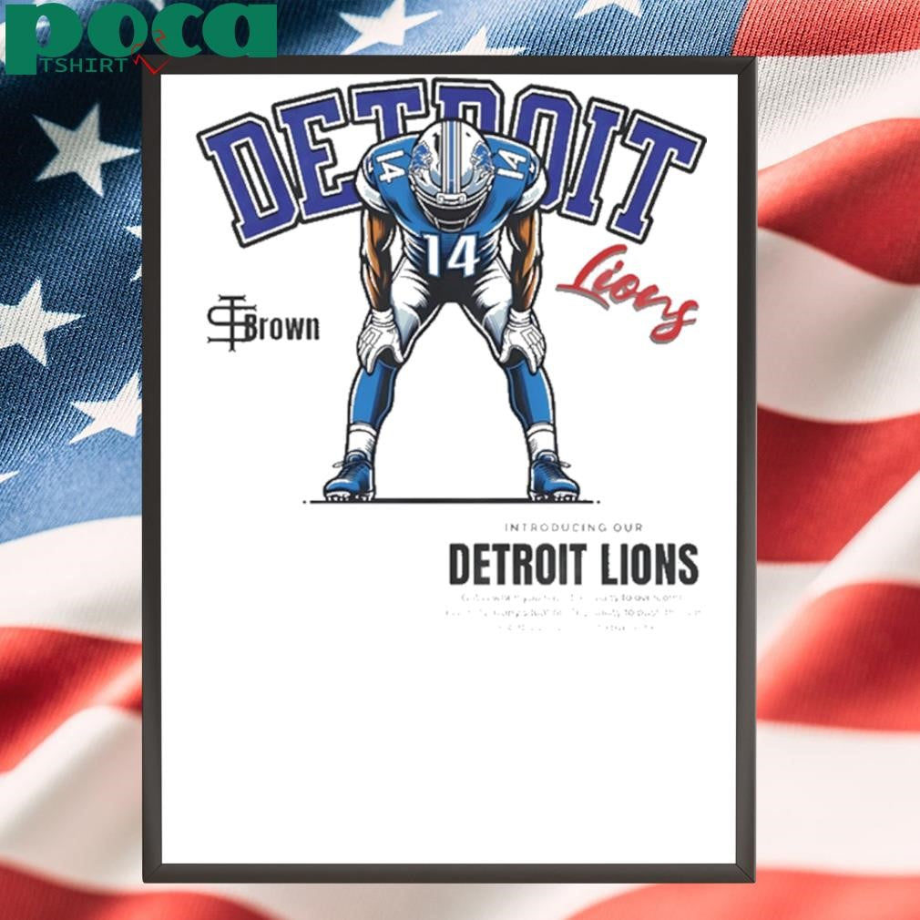 Tan St. Brown Detroit Lions Shirt