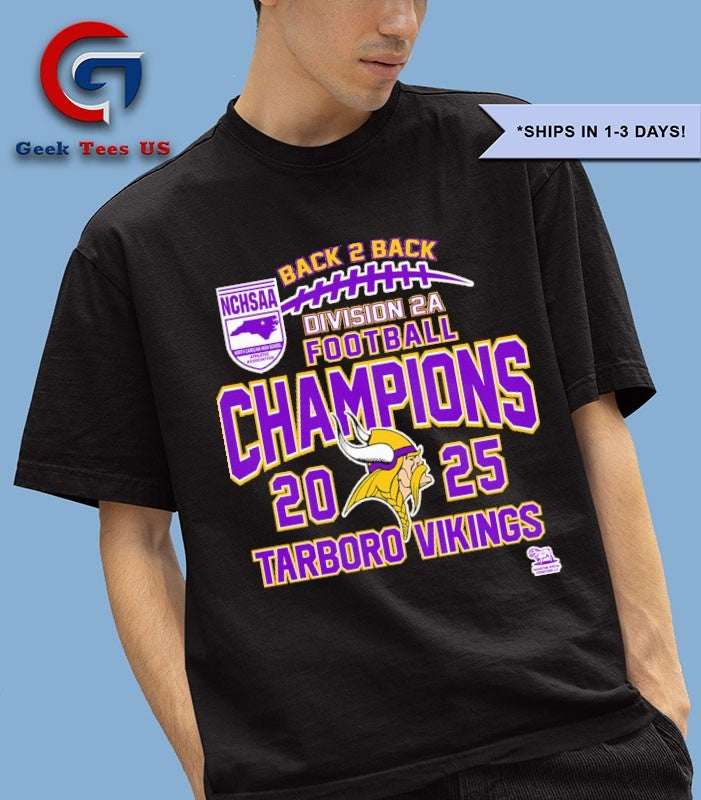 Tarboro Vikings NCHSAA Division 2A Football Champions 2025 T-shirt
