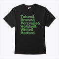 Tatum Brown Porzingis Holiday White Horford Boston Celtics Shirt